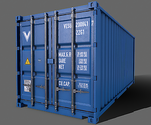 PBR 20 ft Shipping Cargo Container V2 - Blue Light