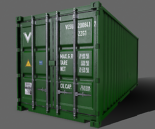 PBR 20 ft Shipping Cargo Container V2 - Green