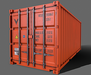 PBR 20 ft Shipping Cargo Container V2 - Orange
