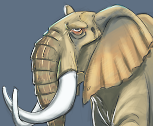 elephant character {psd}