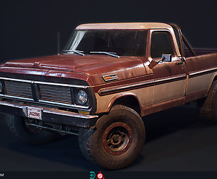 Offroad Vehicle Game Asset Low-poly 3D model