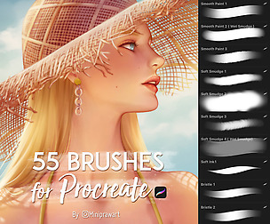 55 Custom Painting Brushes for Procreate
