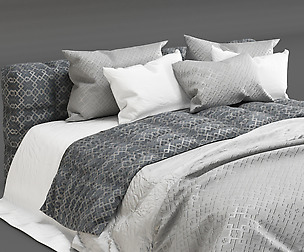 Grey Modern Fabric Bed
