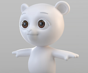 Cartoon Biped Bear
