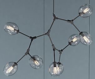 organic black chandelier