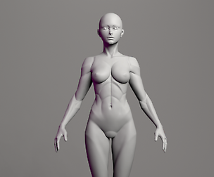 stylized female basemesh