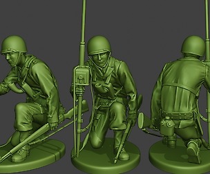 American engineer soldier ww2 Crouch2 A9