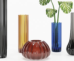 set vases-No4- By Reflex Murano glass vase