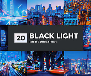 20 Black Light Lightroom Presets and LUTs