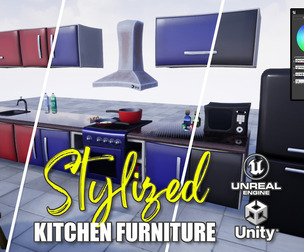 Stylized Kitchen Furniture [UE4/UE5]