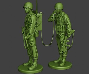 American engineer soldiers ww2 SCR-300 A9