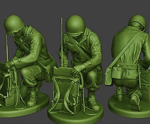 American engineer soldier ww2 Crouch3 A9
