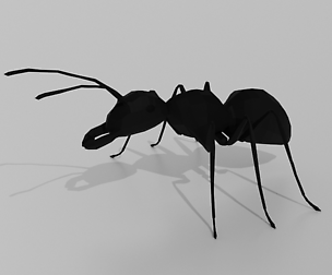 Low Poly Cartoon Ant