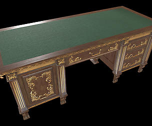 Antique Classic Victorian Table Low-poly 3D model