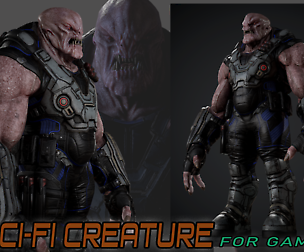 Sci-fi Creature for game