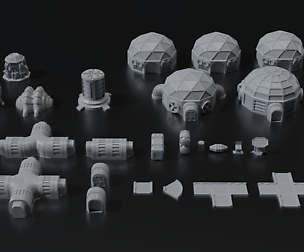 Planetbase Terrain Set 3D print model