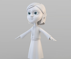 Cartoon Peasant Girl