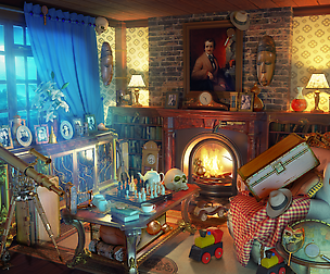Fireplace Hidden Object Game Location