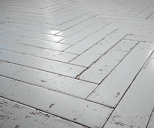 White Painted herringbone parquet - PBR textures