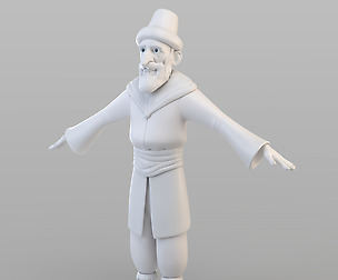 Cartoon Ottoman Old Man