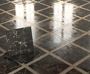 tiled marble floor