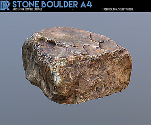 Stone Boulder A4