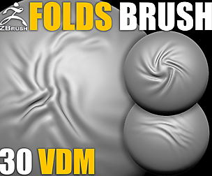 30 Folds VDM Brush for ZBrush Vol.3