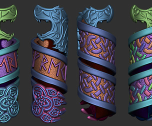 Norse Beard Rings 3D Print Ready