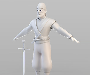 Cartoon Ottoman Lieutenant