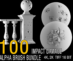 100 damage alpha brush bundle (impact)