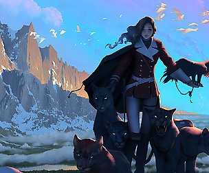Painting process video "Snow Cats"