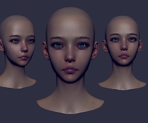 Cute Girl Head