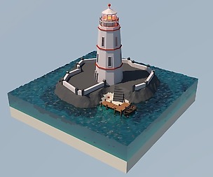 Lighthouse at sea