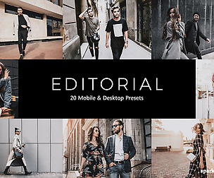 20 Editorial Lightroom Presets and LUTs