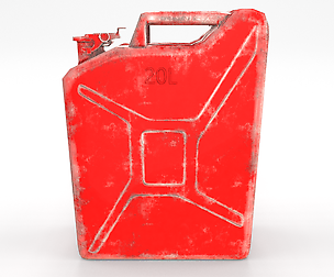 Jerry Can Low Poly 2 Worn PBR