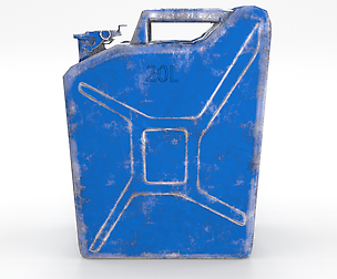 Jerry Can Low Poly 3 Worn PBR