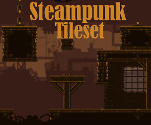 Steampunk factory tileset