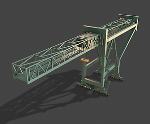 PBR Port Container Crane - Green Light