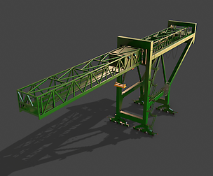 PBR Port Container Crane - Green