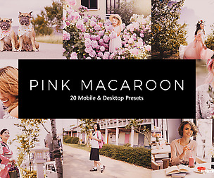 20 Pink Macaroon Lightroom Presets and LUTs