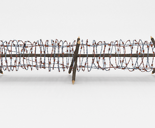 Lowpoly Barb Wire Obstacle 3