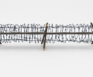 Lowpoly Barb Wire Obstacle 4