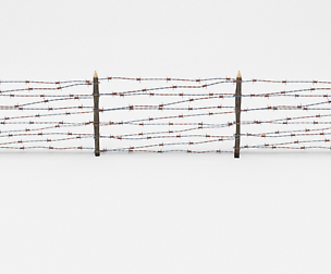 Lowpoly Barb Wire Obstacle 7