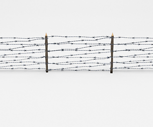 Lowpoly Barb Wire Obstacle 8