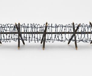Lowpoly Barb Wire Obstacle 11
