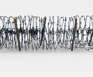 Lowpoly Barb Wire Obstacle 13