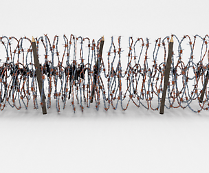 Lowpoly Barb Wire Obstacle 14