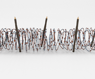 Lowpoly Barb Wire Obstacle 16