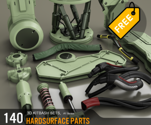 3D KITBASH, A1 series FULL PACK - FREE