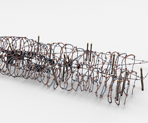 Lowpoly Barb Wire Obstacle 24